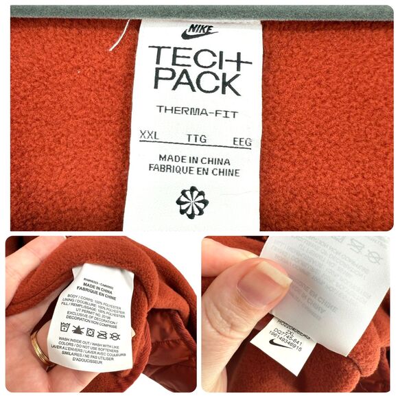 Nike Quilted Long Jacket Women’s XXL Therma-Fit Tech Pack Parka Coat DQ7745 NWT - Picture 3 of 11